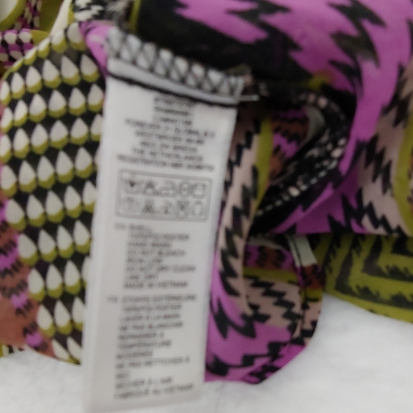 Forever21 Top Blouse Sheer Multi Color Size SP - Picture 7 of 8